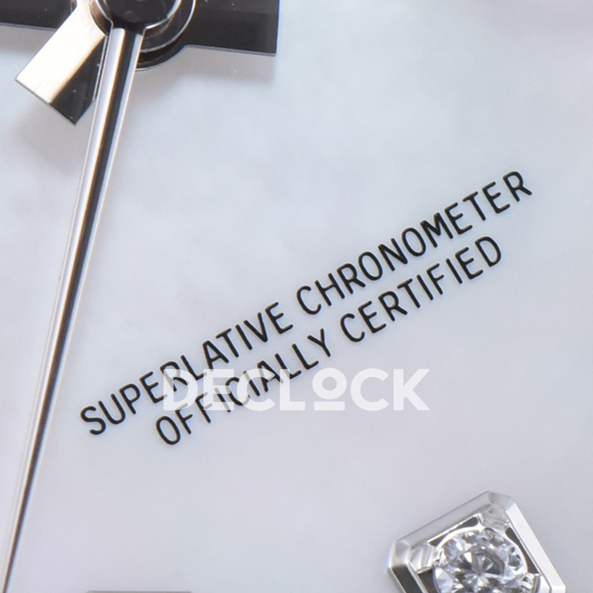 Rolex Datejust 36 126234 White MOP Diamond Jubilee — υφή καντράν