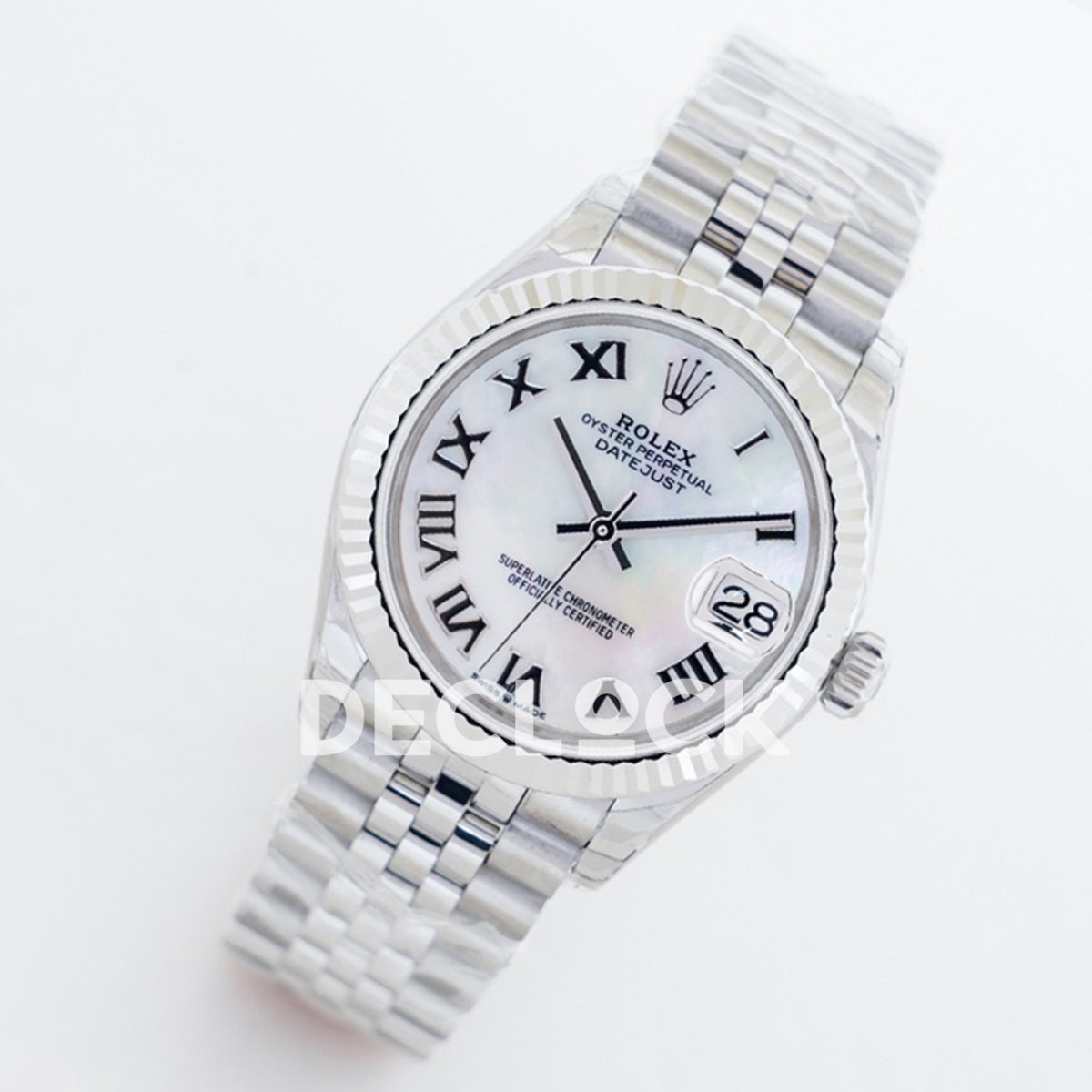Rolex Datejust 36 126234 White MOP Roman Jubilee — λοξή όψη