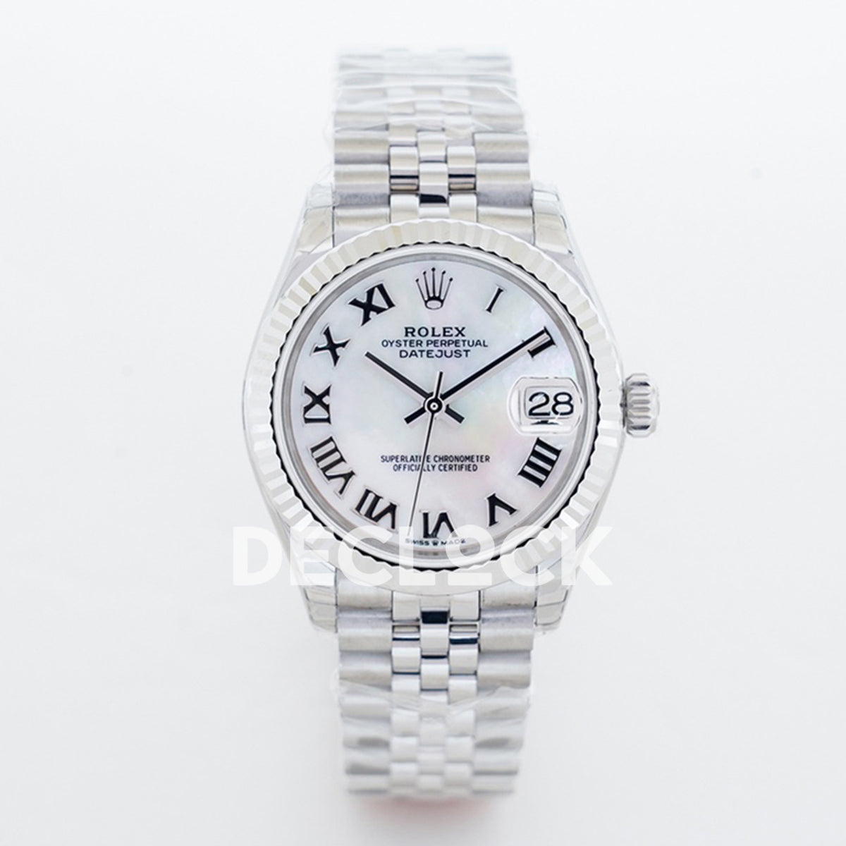 Rolex Datejust 36 126234 White MOP Roman Jubilee — μπροστινή όψη