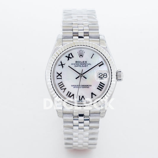 Rolex Datejust 36 126234 White MOP Roman Jubilee — μπροστινή όψη