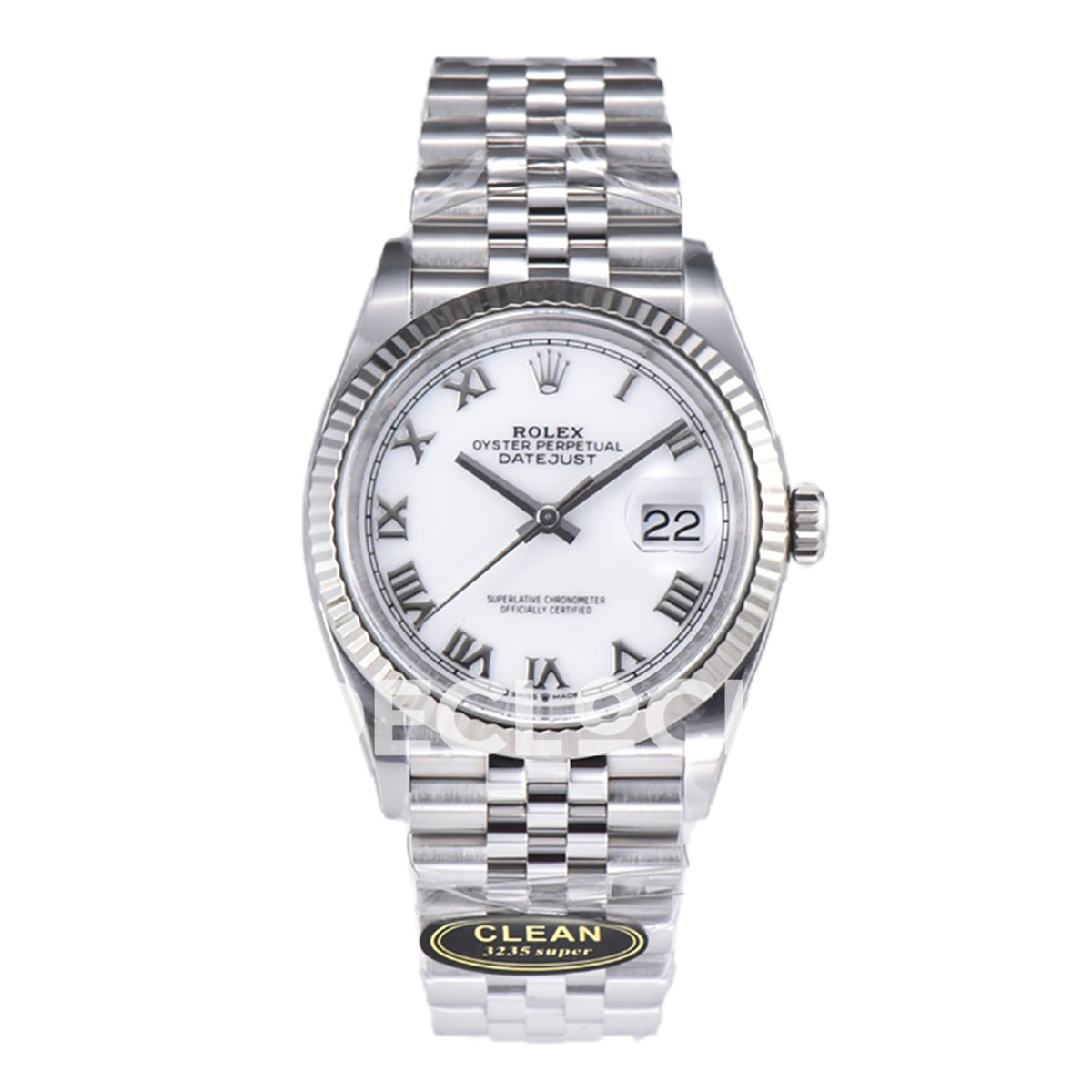 Rolex Datejust 36 126234 White Roman Jubilee — μπροστινή όψη