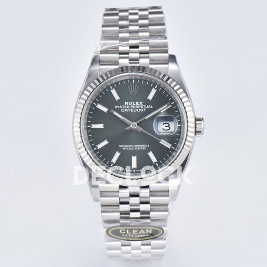 Rolex Datejust 36 126334 Mint Green Stick Jubilee — μπροστινή όψη