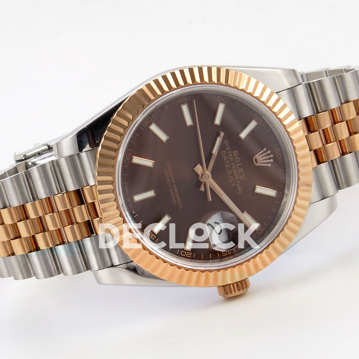Rolex Datejust 41 126331-0002 Chocolate Stick Jubilee QF JH3235 Free Sprung replica - full watch left