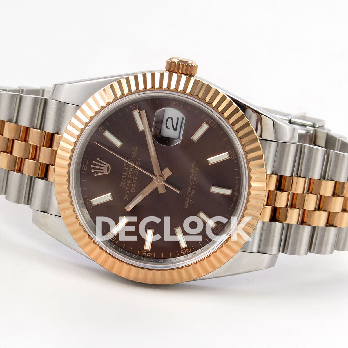 Rolex Datejust 41 126331-0002 Chocolate Stick Jubilee QF JH3235 Free Sprung replica - full watch right