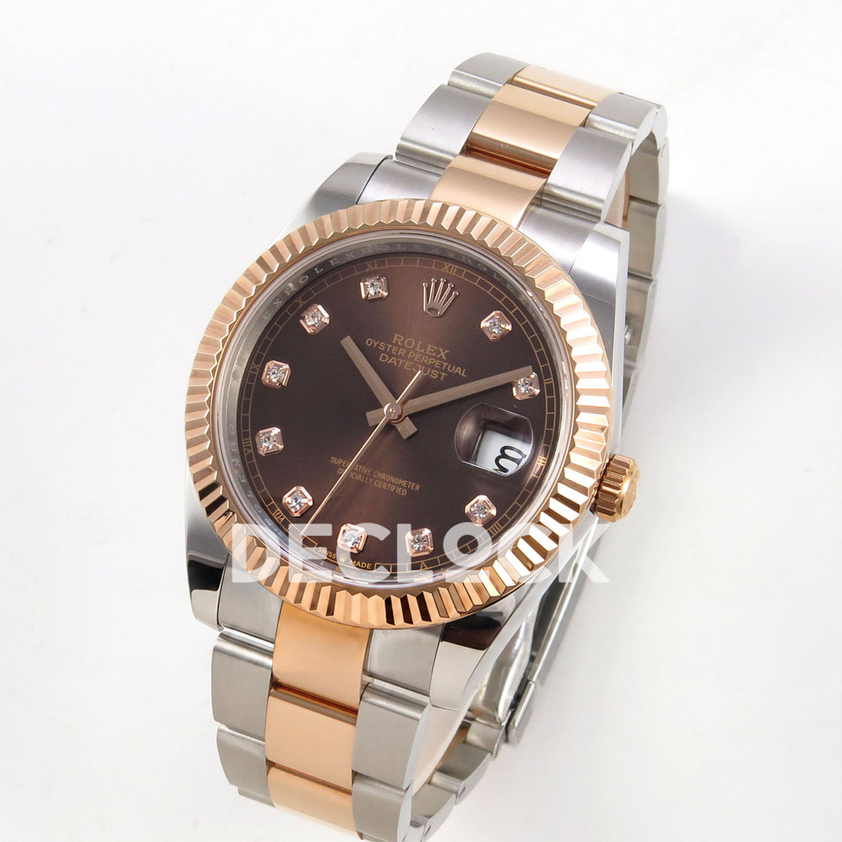 Rolex Datejust 41 126331-0003 Chocolate Diamond Oyster QF JH3235 Free Sprung replica - three quarter