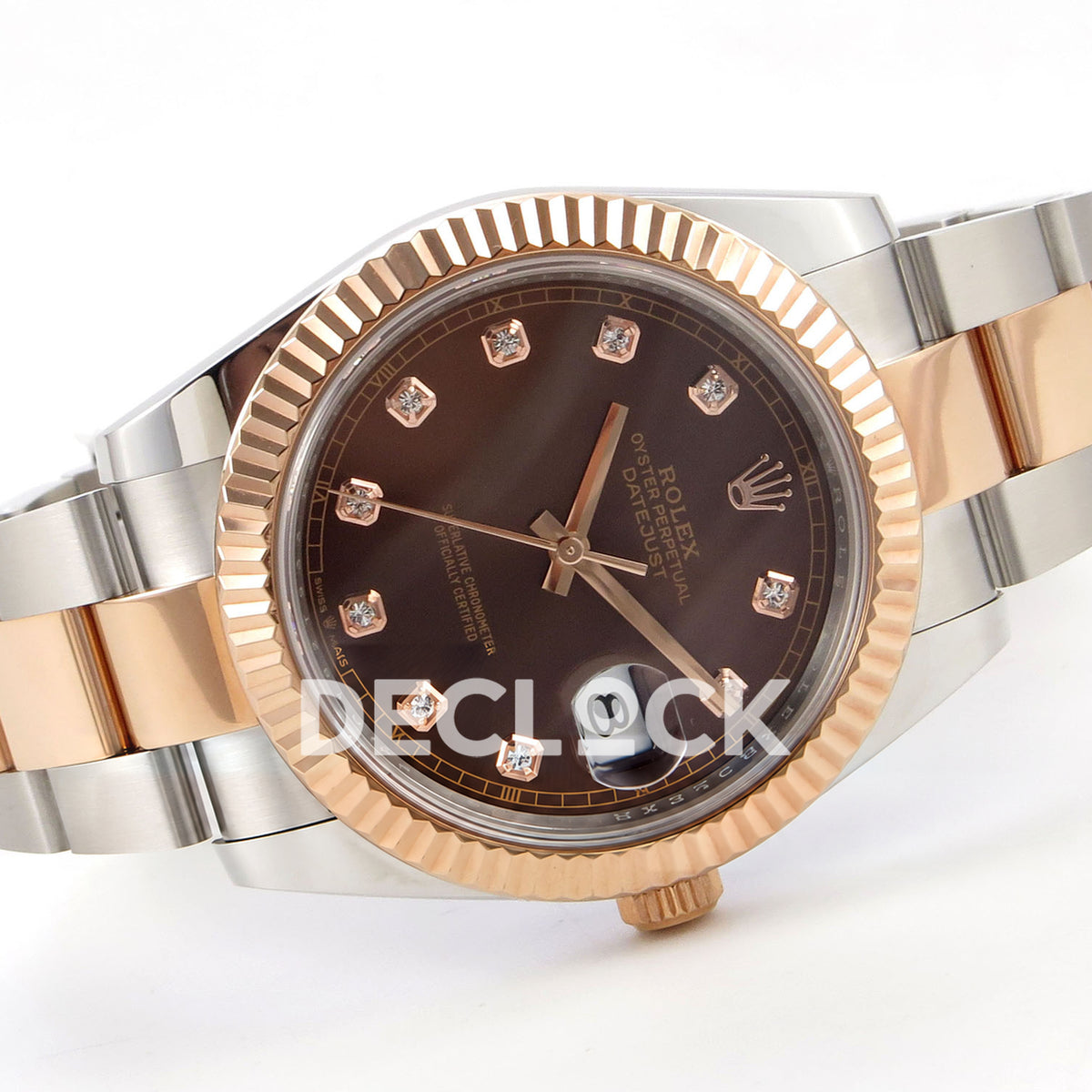 Rolex Datejust 41 126331-0003 Chocolate Diamond Oyster QF JH3235 Free Sprung replica - full watch left