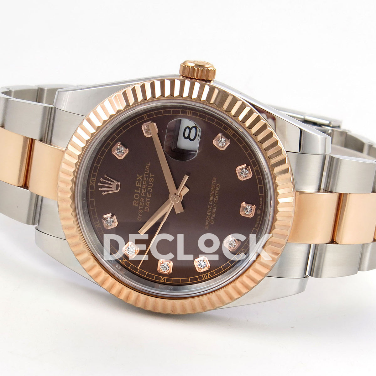 Rolex Datejust 41 126331-0003 Chocolate Diamond Oyster QF JH3235 Free Sprung replica - full watch right