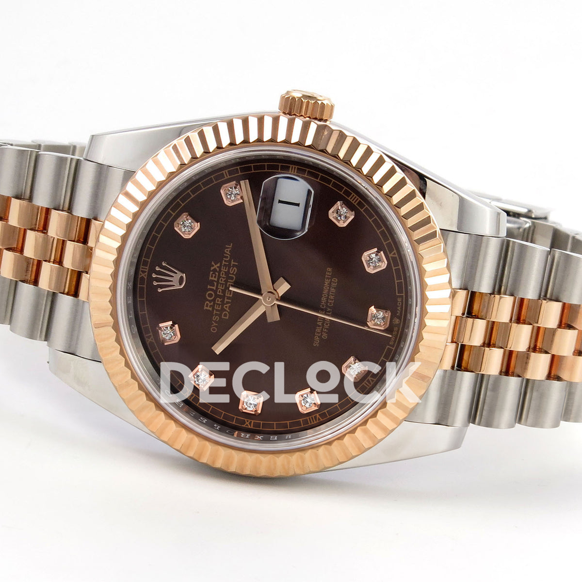 Rolex Datejust 41 126331-0004 Chocolate Diamond Jubilee QF JH3235 Free Sprung replica - full watch right