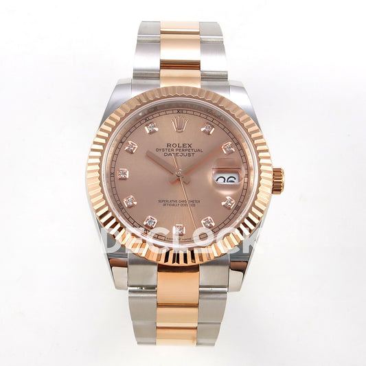 Rolex Datejust 41 126331-0007 Sundust Diamond Oyster QF JH3235 Free Sprung replica - front