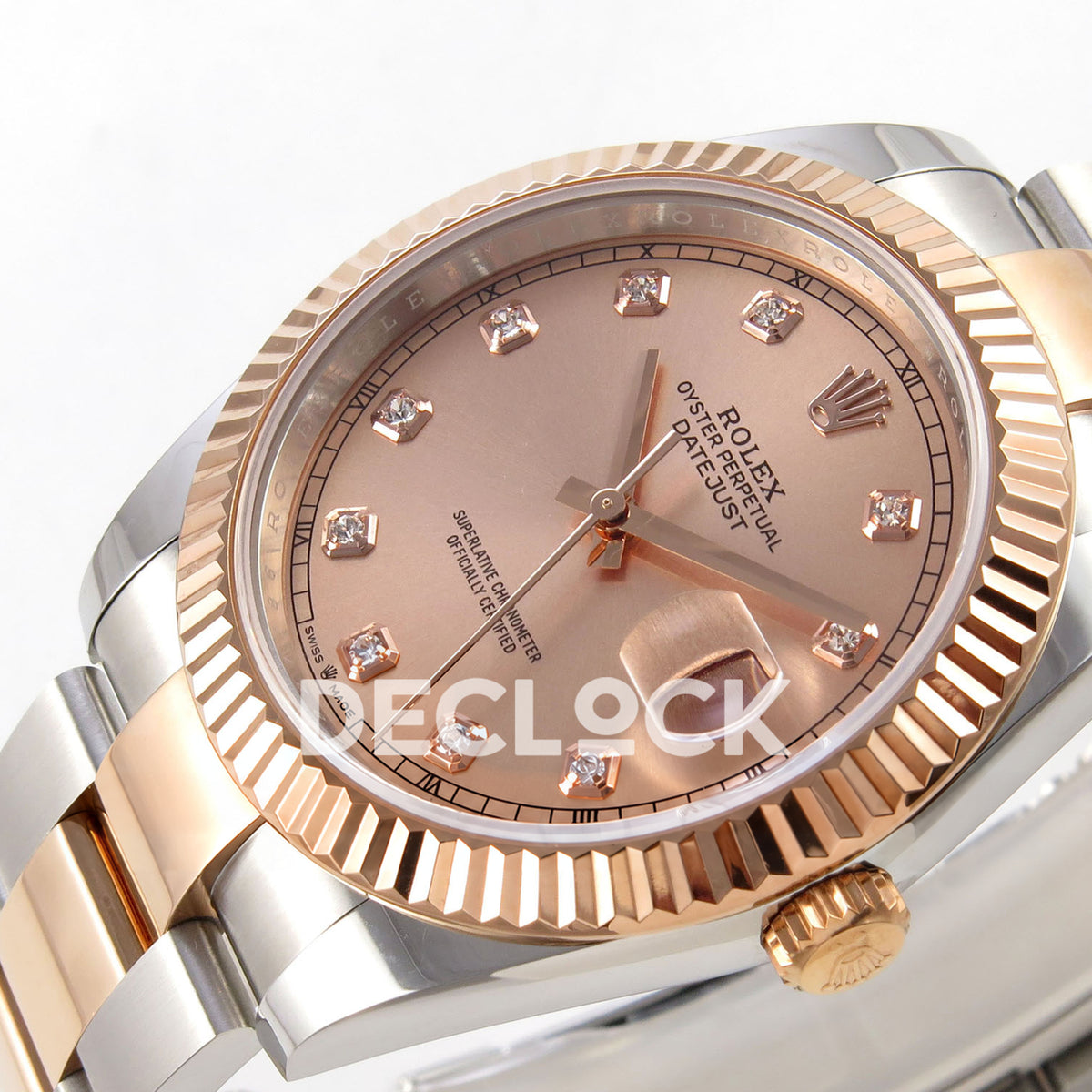 Rolex Datejust 41 126331-0007 Sundust Diamond Oyster QF JH3235 Free Sprung replica - dial angle right