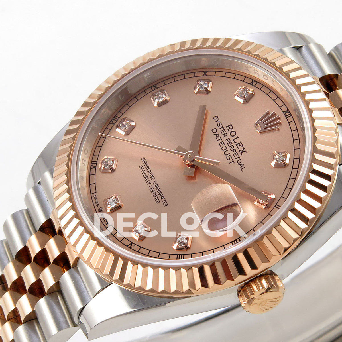 Rolex Datejust 41 126331-0008 Sundust Diamond Jubilee QF JH3235 Free Sprung replica - dial angle right