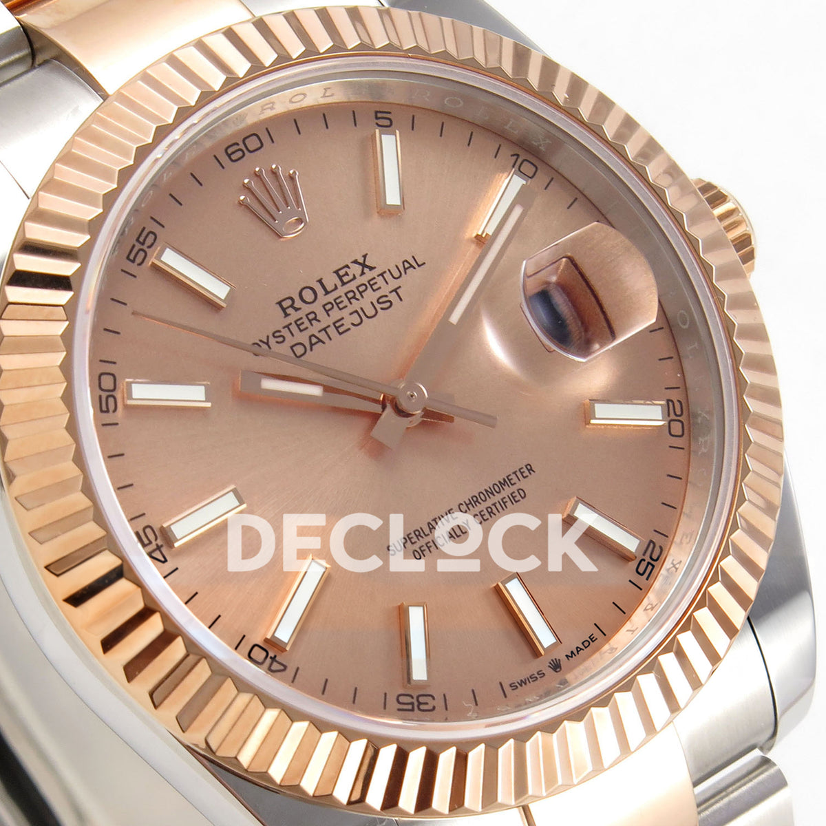 Rolex Datejust 41 126331 Sundust Stick Oyster QF JH3235 Free Sprung replica - dial angle left