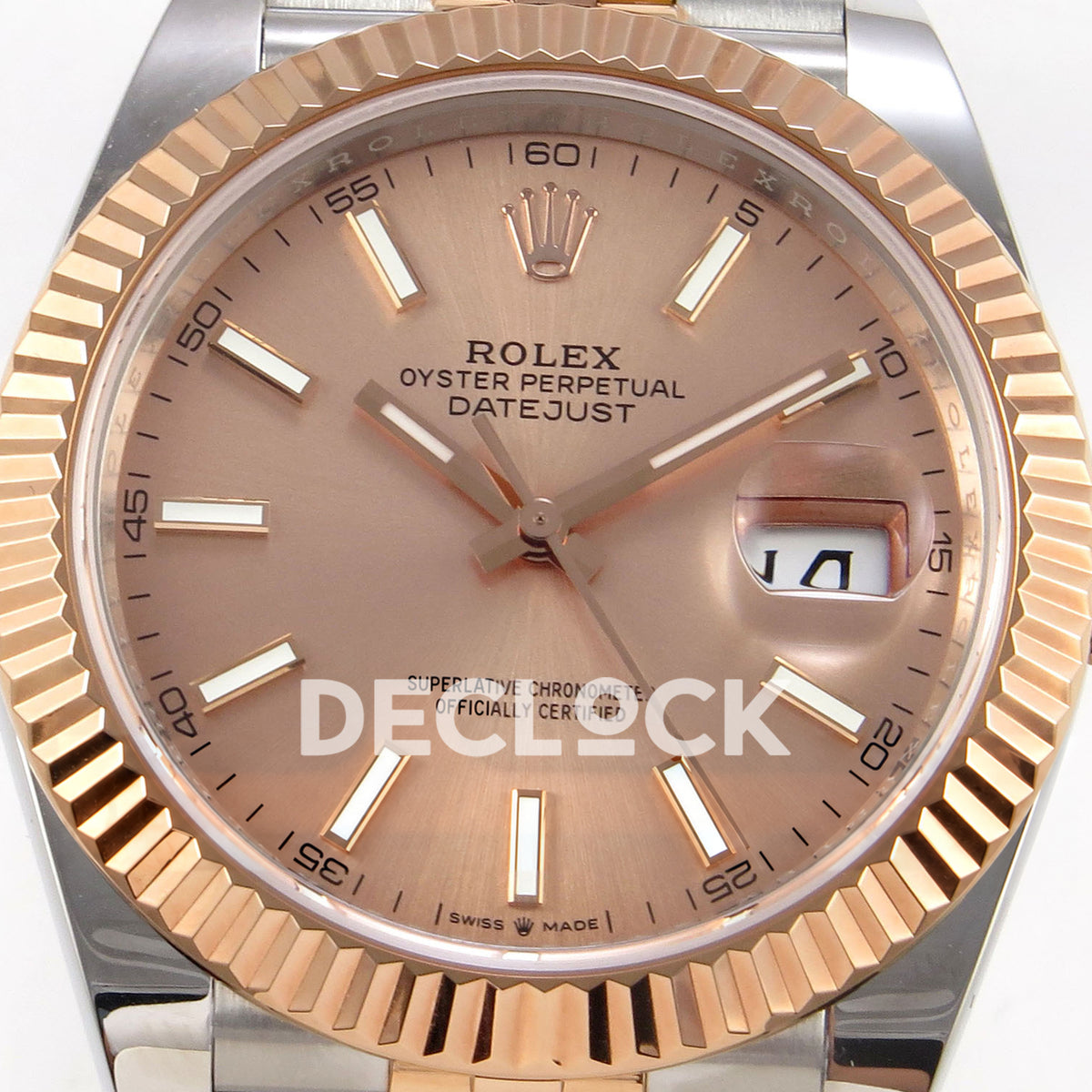 Rolex Datejust 41 126331-0010 Sundust Stick Jubilee QF JH3235 Free Sprung replica - dial closeup