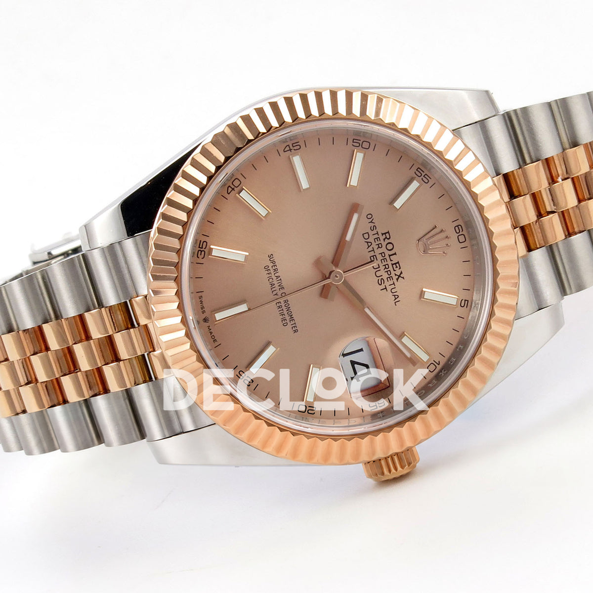 Rolex Datejust 41 126331-0010 Sundust Stick Jubilee QF JH3235 Free Sprung replica - full watch left