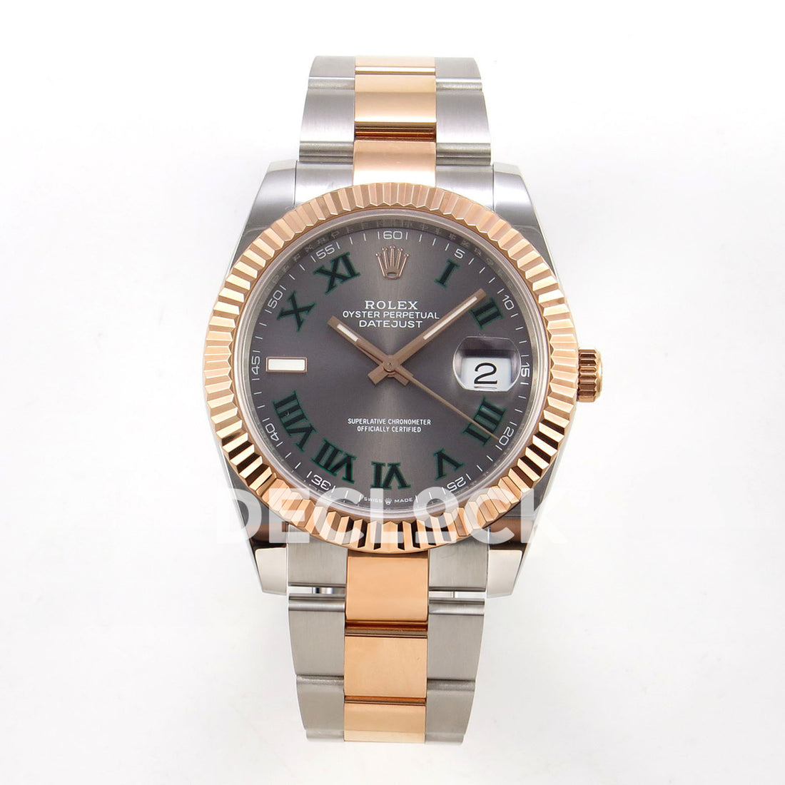 Rolex Datejust 41 126331 Wimbledon Oyster QF JH3235 Free Sprung replica - front 126331