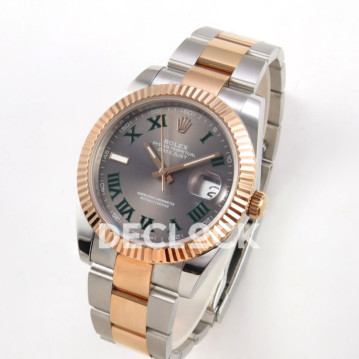 Rolex Datejust 41 126331 Wimbledon Oyster QF JH3235 Free Sprung replica - three quarter