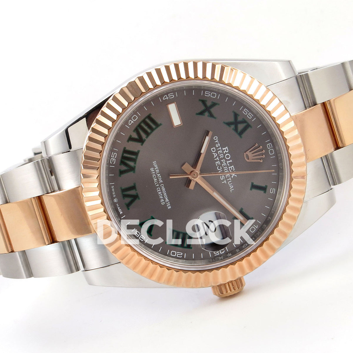 Rolex Datejust 41 126331 Wimbledon Oyster QF JH3235 Free Sprung replica - full watch left
