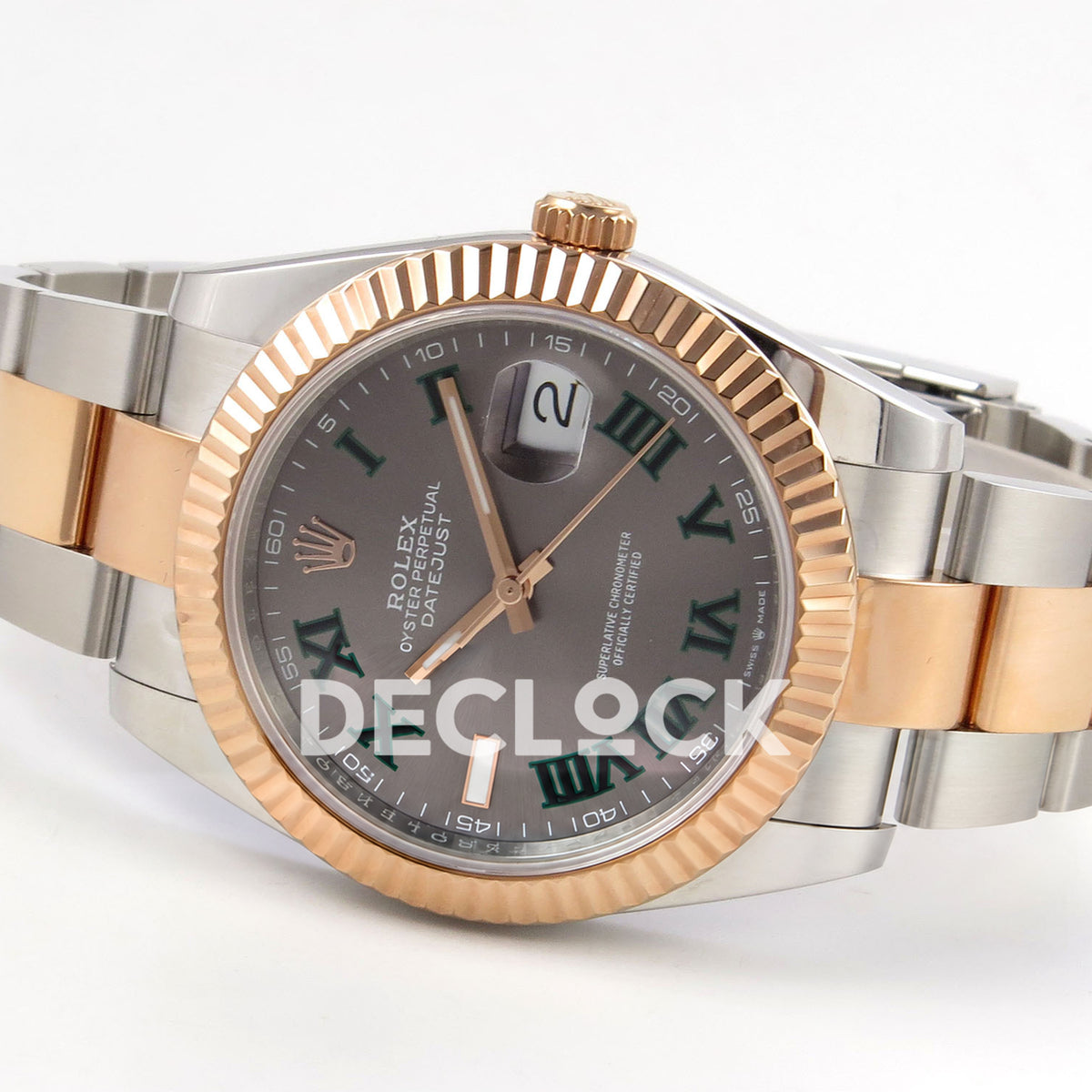 Rolex Datejust 41 126331 Wimbledon Oyster QF JH3235 Free Sprung replica - full watch right