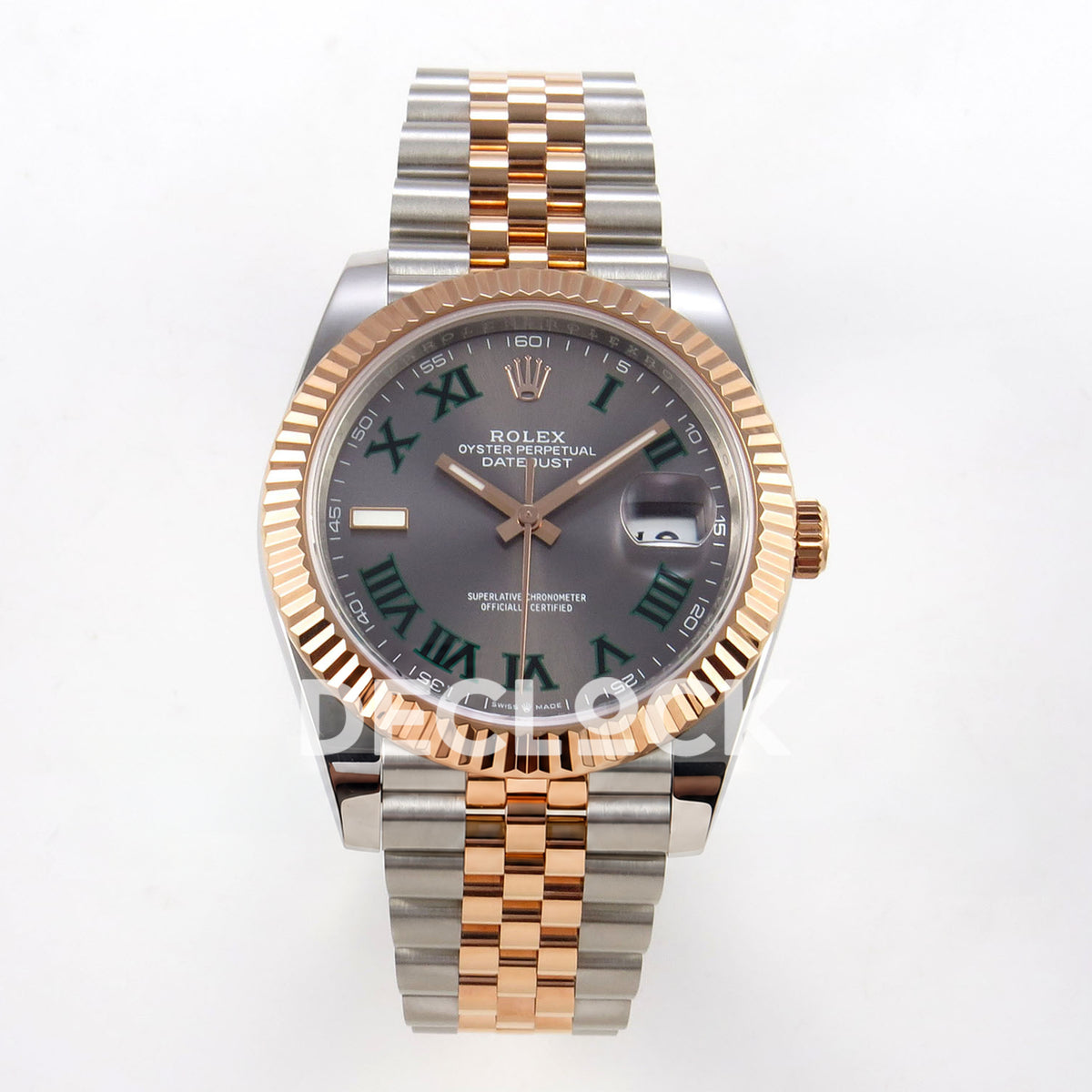 Rolex Datejust 41 126331-0016 Wimbledon Jubilee QF JH3235 Free Sprung replica - front
