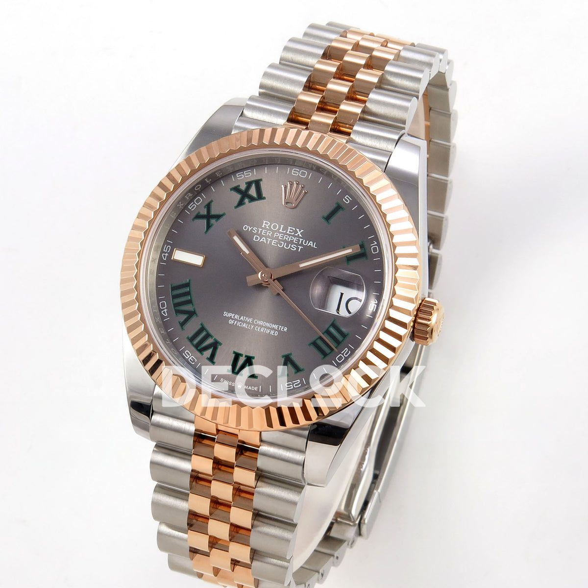 Rolex Datejust 41 126331-0016 Wimbledon Jubilee QF JH3235 Free Sprung replica - three quarter
