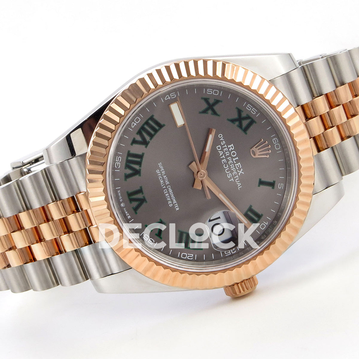 Rolex Datejust 41 126331-0016 Wimbledon Jubilee QF JH3235 Free Sprung replica - full watch left