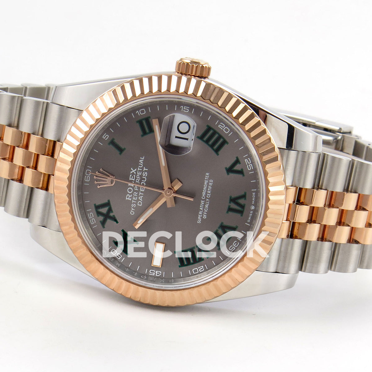 Rolex Datejust 41 126331-0016 Wimbledon Jubilee QF JH3235 Free Sprung replica - full watch right