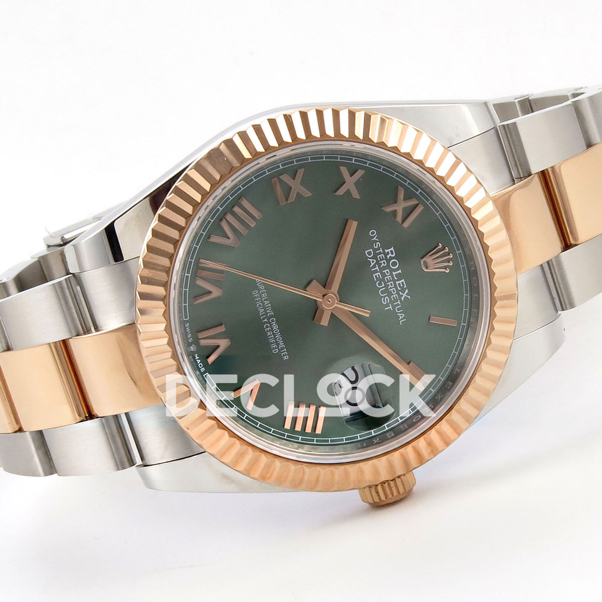 Rolex Datejust 41 126331-0021 Mint Green Roman Oyster QF JH3235 Free Sprung replica - full watch left