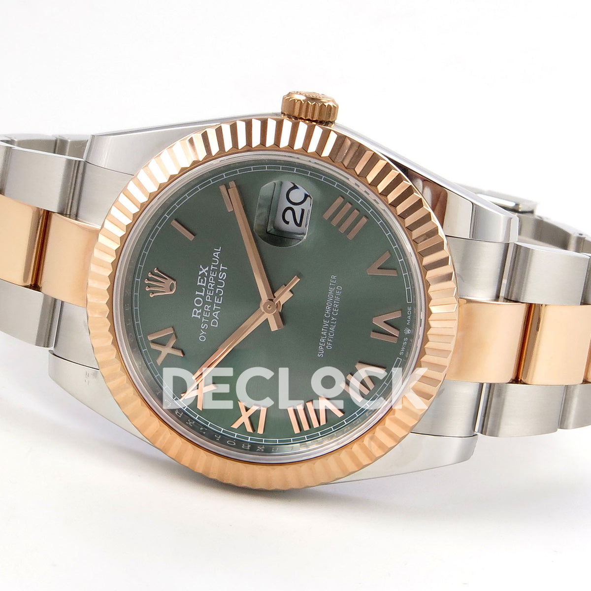 Rolex Datejust 41 126331-0021 Mint Green Roman Oyster QF JH3235 Free Sprung replica - full watch right