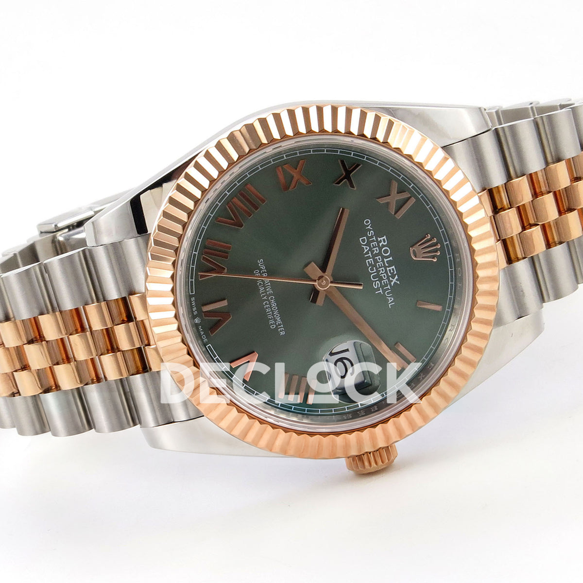 Rolex Datejust 41 126331-0022 Mint Green Roman Jubilee QF JH3235 Free Sprung replica - full watch left