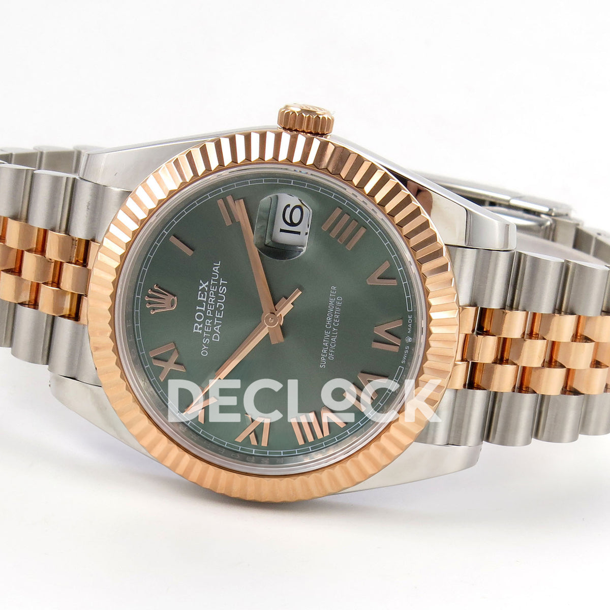 Rolex Datejust 41 126331-0022 Mint Green Roman Jubilee QF JH3235 Free Sprung replica - full watch right
