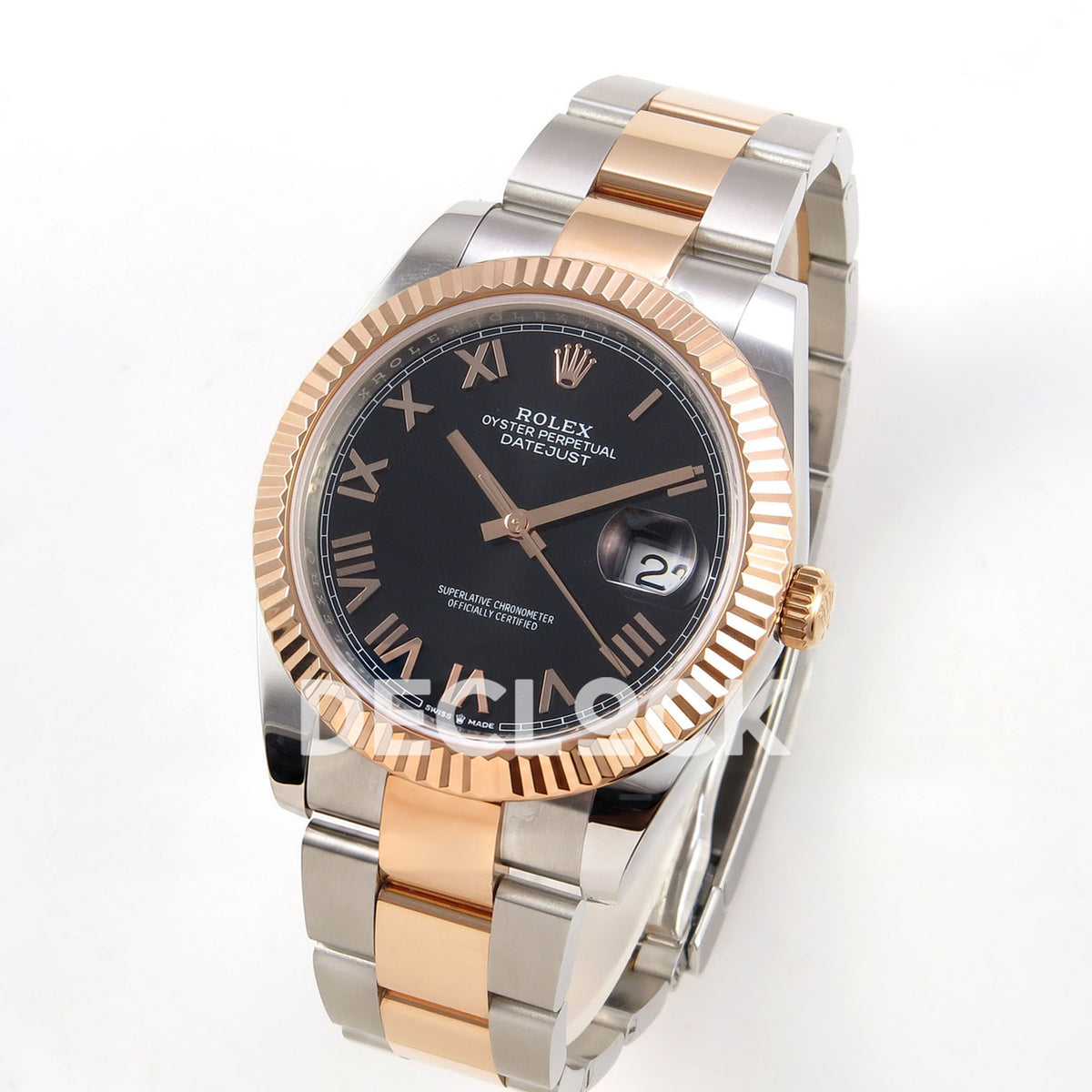 Rolex Datejust 41 126331-0023 Black Roman Oyster QF JH3235 Free Sprung replica - three quarter