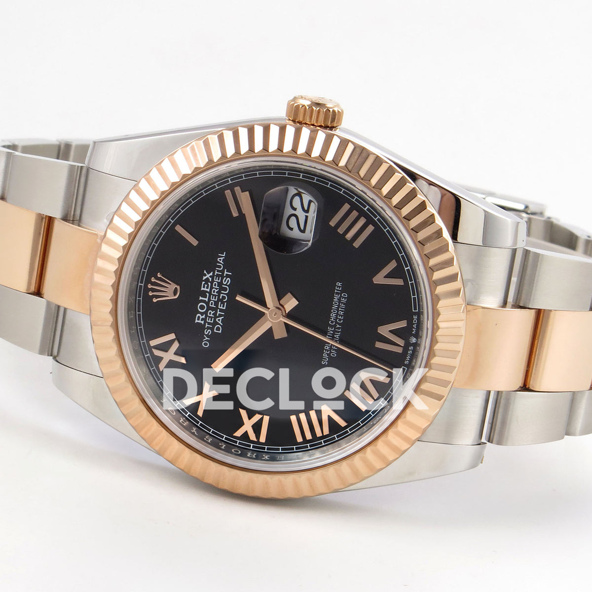 Rolex Datejust 41 126331-0023 Black Roman Oyster QF JH3235 Free Sprung replica - full watch right