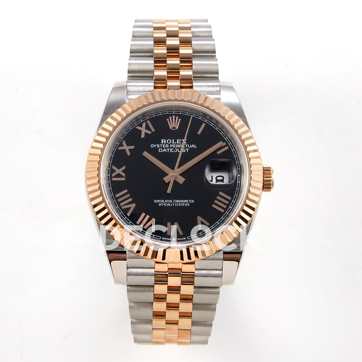 Rolex Datejust 41 126331-0024 Black Roman Jubilee QF JH3235 Free Sprung replica - front