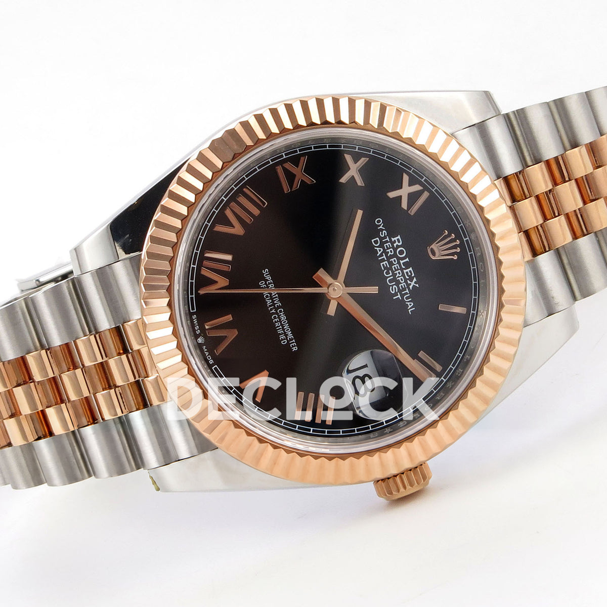 Rolex Datejust 41 126331-0024 Black Roman Jubilee QF JH3235 Free Sprung replica - full watch left