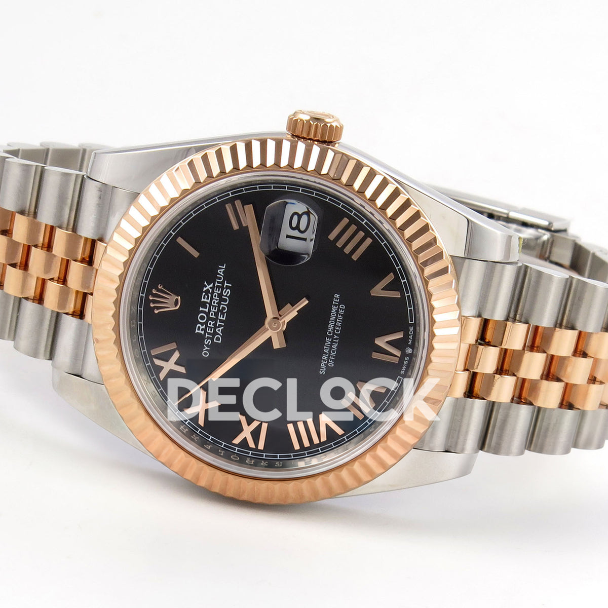 Rolex Datejust 41 126331-0024 Black Roman Jubilee QF JH3235 Free Sprung replica - full watch right