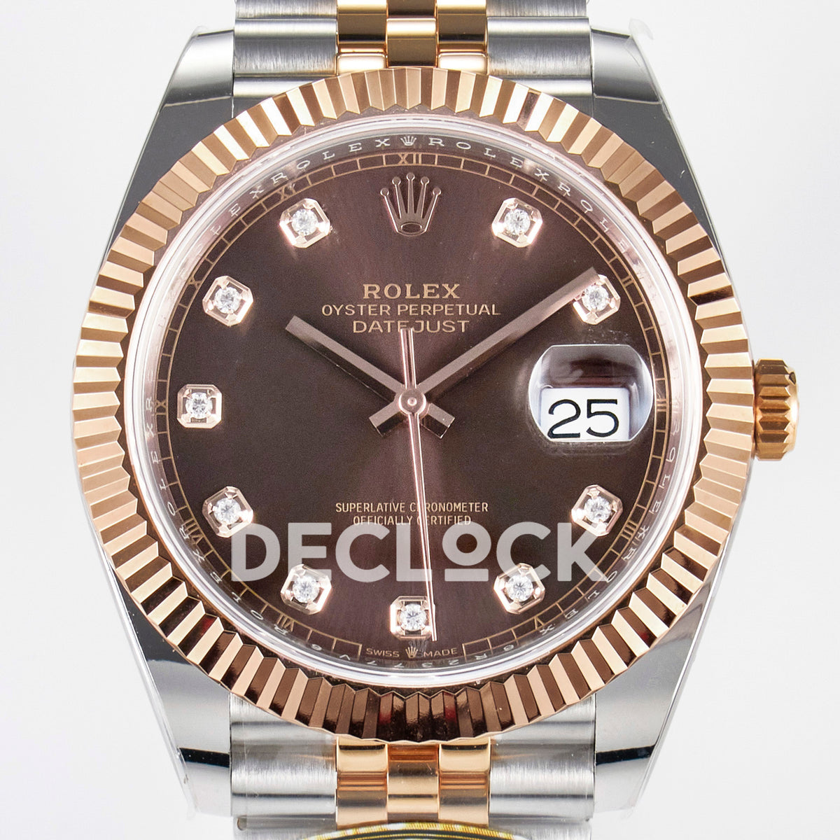 Rolex Datejust 41 126331 ARF Brown Diamond Jubilee — Κοντινή όψη καντράν