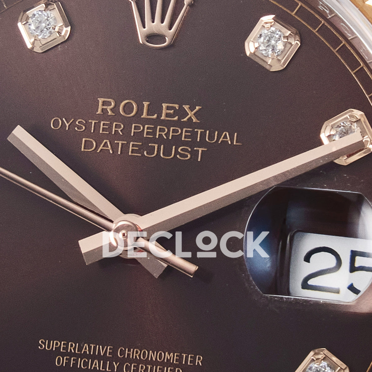 Rolex Datejust 41 126331 ARF Brown Diamond Jubilee — Δείκτες και ημερομηνία