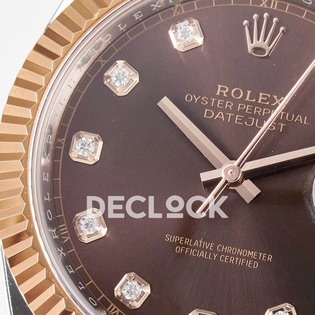 Rolex Datejust 41 126331 ARF Brown Diamond Jubilee — Λεπτομέρεια διακοσμητικών δεικτών