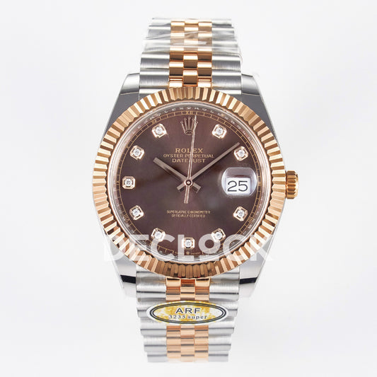 Rolex Datejust 41 126331 ARF Brown Diamond Jubilee — Μπροστινή όψη