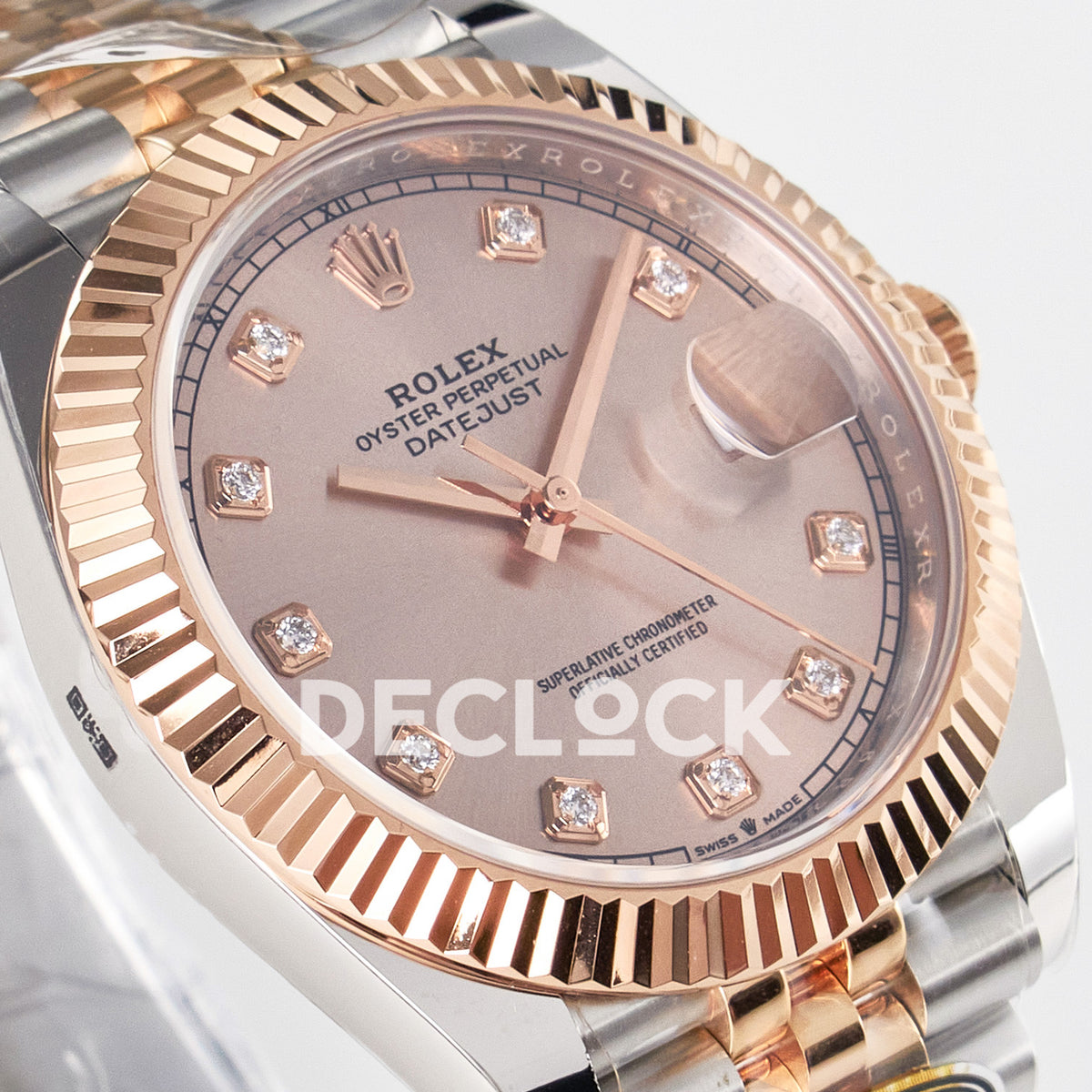 Rolex Datejust 41 126331 ARF Rose Gold Diamond Jubilee — Λοξή όψη καντράν