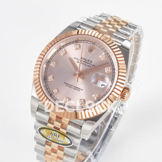 Rolex Datejust 41 126331 ARF Rose Gold Diamond Jubilee — Λοξή όψη με μπρασελέ