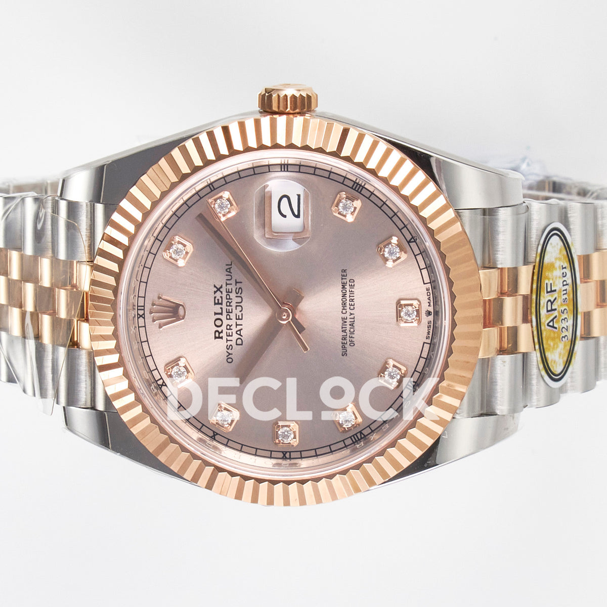Rolex Datejust 41 126331 ARF Rose Gold Diamond Jubilee — Οριζόντια όψη ρολογιού