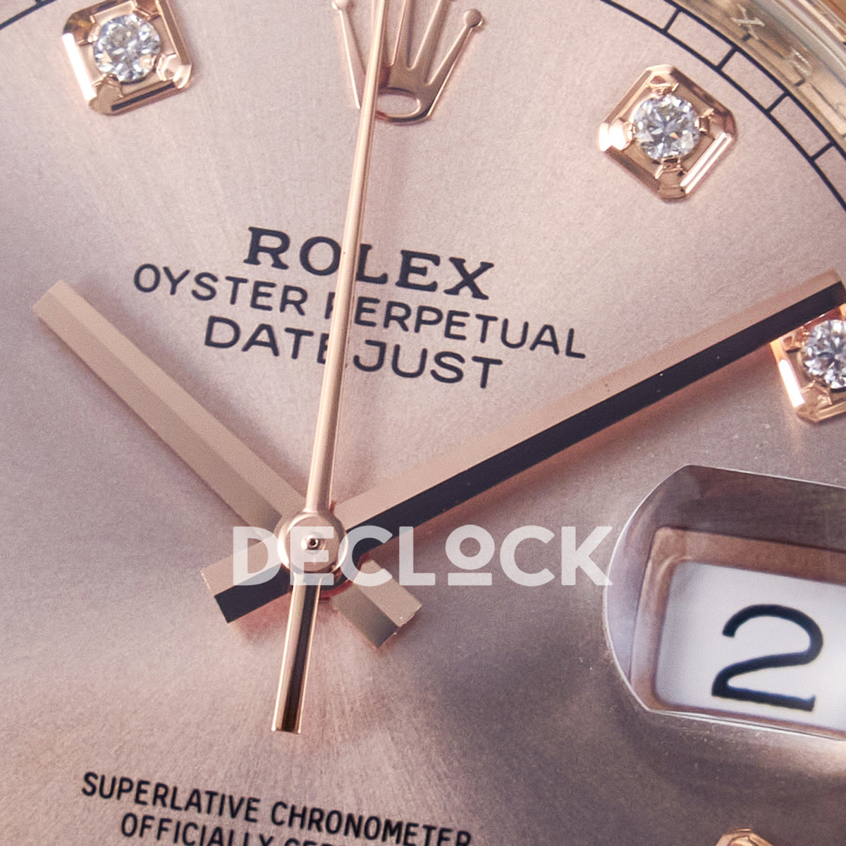 Rolex Datejust 41 126331 ARF Rose Gold Diamond Jubilee — Δείκτες και ημερομηνία