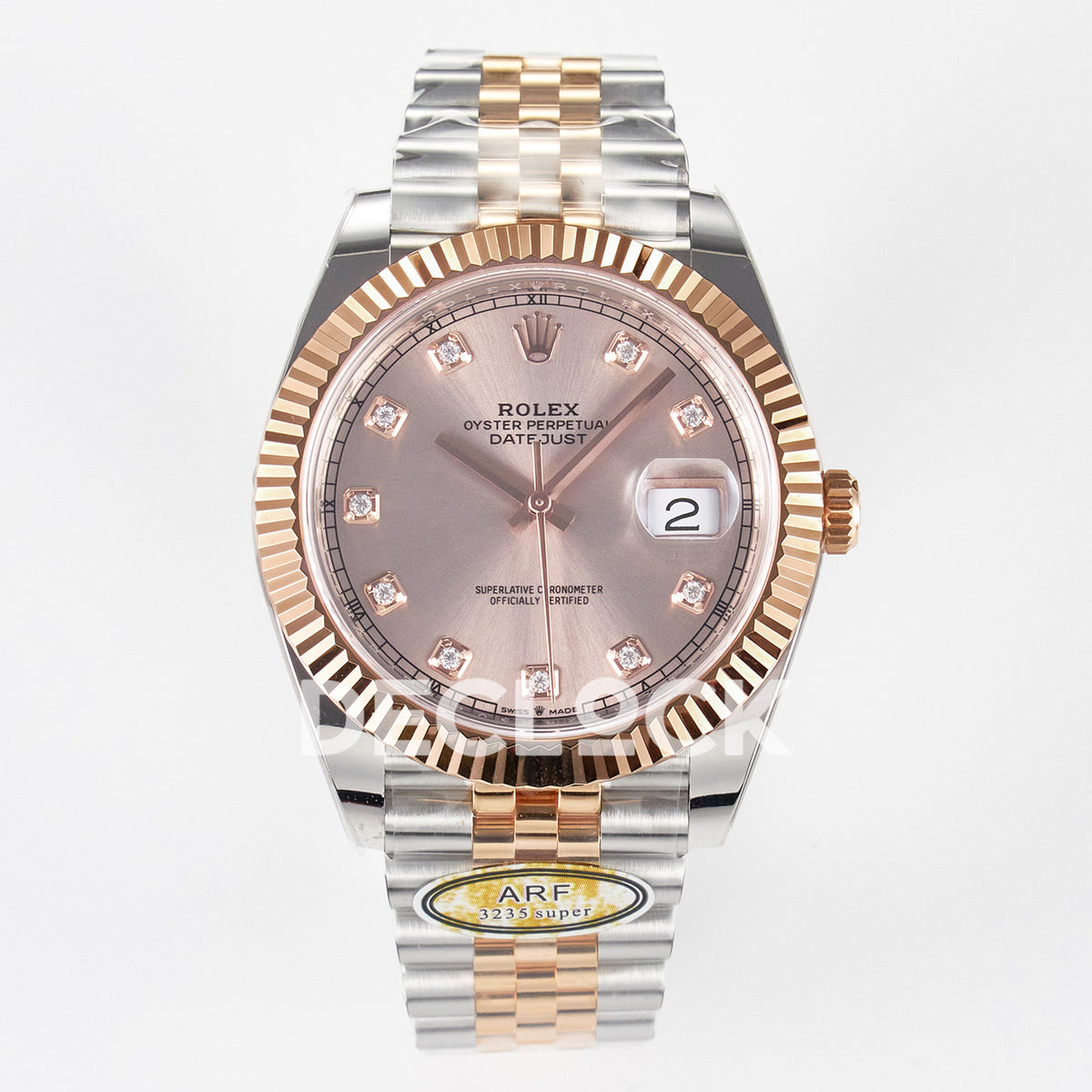 Rolex Datejust 41 126331 ARF Rose Gold Diamond Jubilee — Μπροστινή όψη