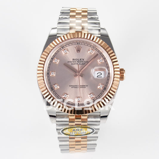 Rolex Datejust 41 126331 ARF Rose Gold Diamond Jubilee — Μπροστινή όψη