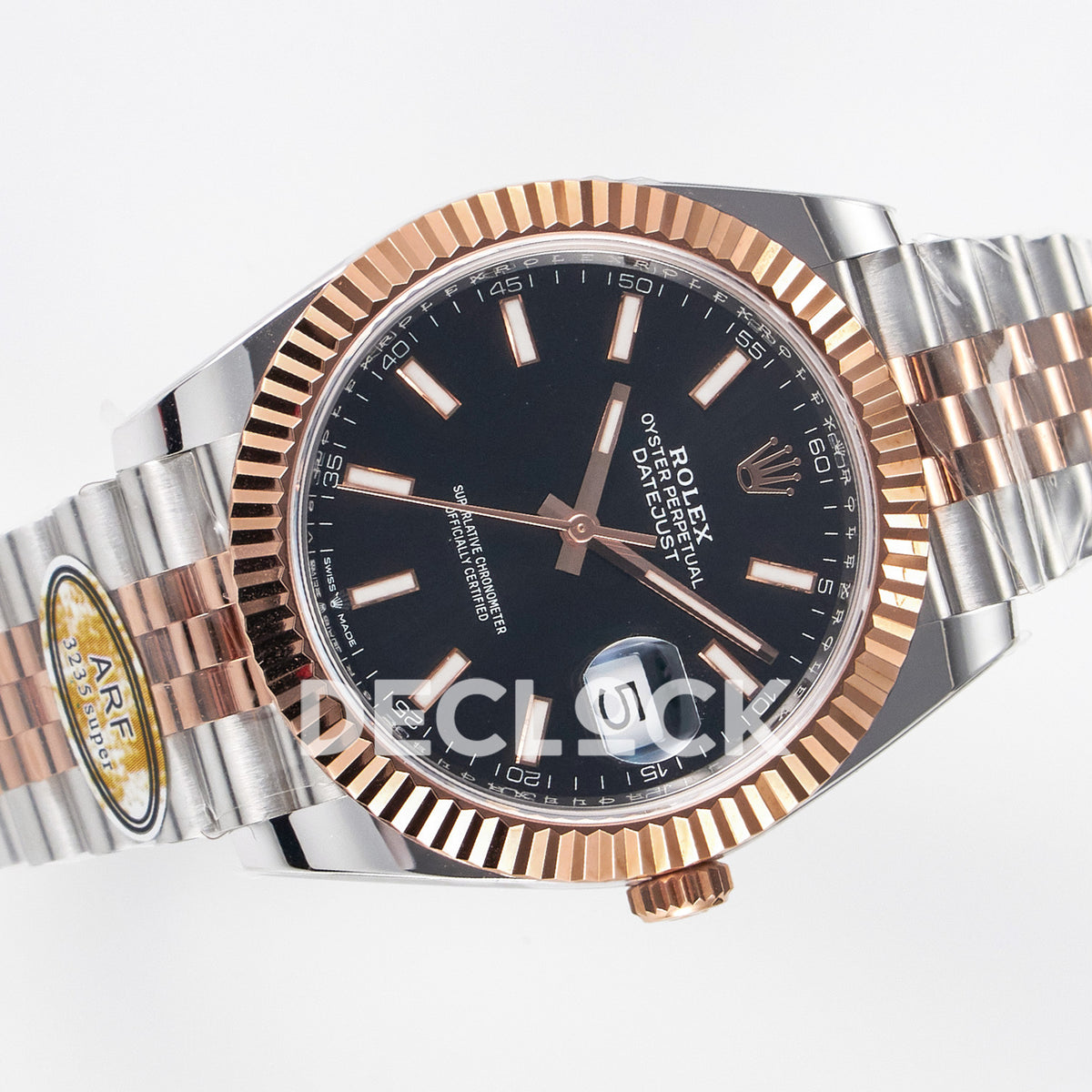 Rolex Datejust 41 126331 Black Rose Gold ARF Jubilee Gain Weight — Ολόκληρο ρολόι με μπρασελέ