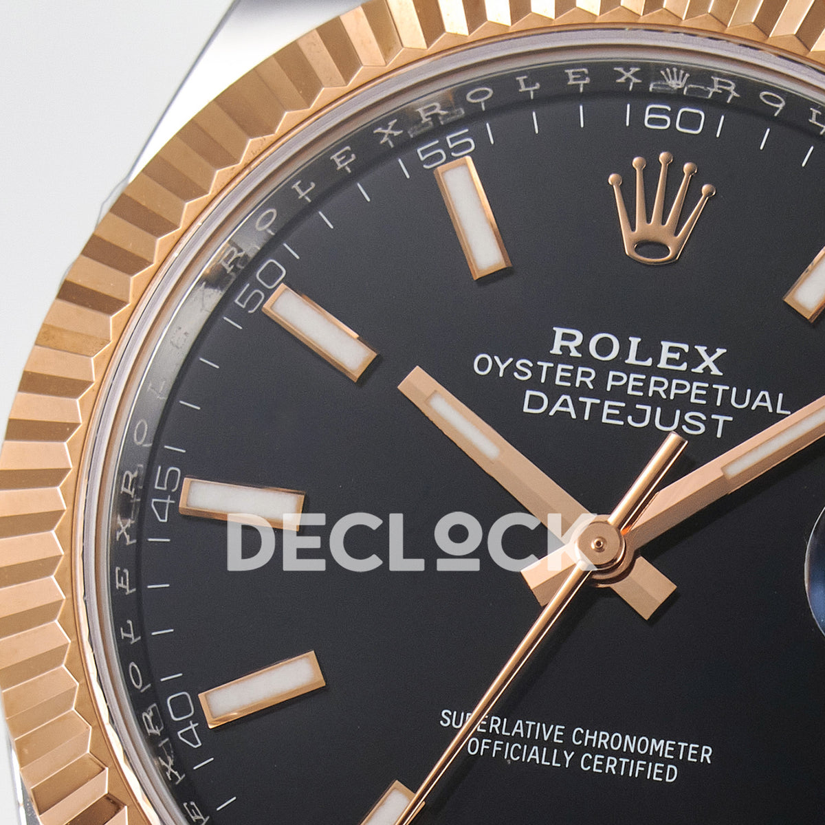 Rolex Datejust 41 126331 Black Rose Gold ARF Jubilee Gain Weight — Μεγεθυντικός φακός ημερομηνίας