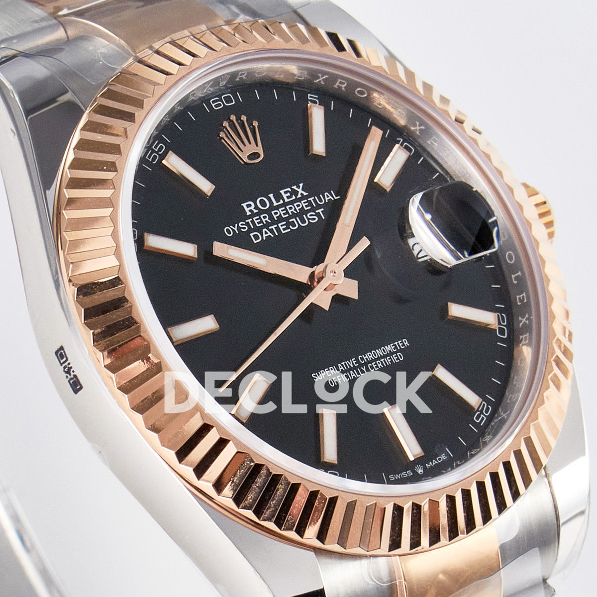 Rolex Datejust 41 126331 Black Rose Gold ARF Oyster Gain Weight — Λοξή όψη καντράν
