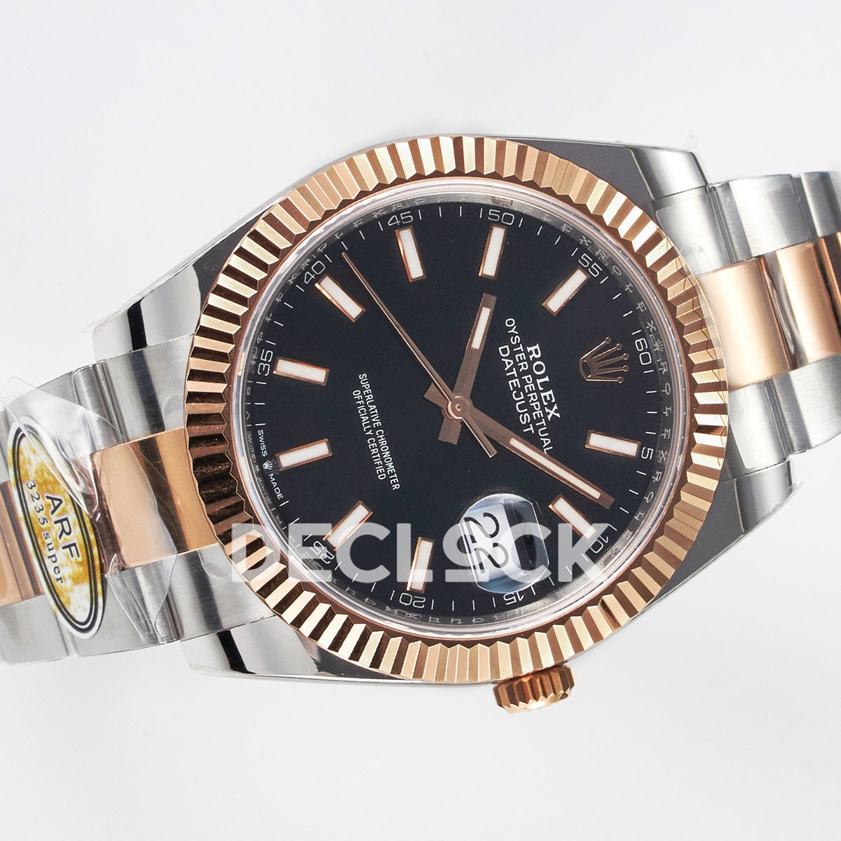 Rolex Datejust 41 126331 Black Rose Gold ARF Oyster Gain Weight — Ολόκληρο ρολόι με μπρασελέ