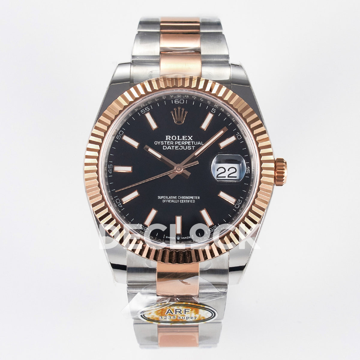 Rolex Datejust 41 126331 Black Rose Gold ARF Oyster Gain Weight — Μπροστινή όψη